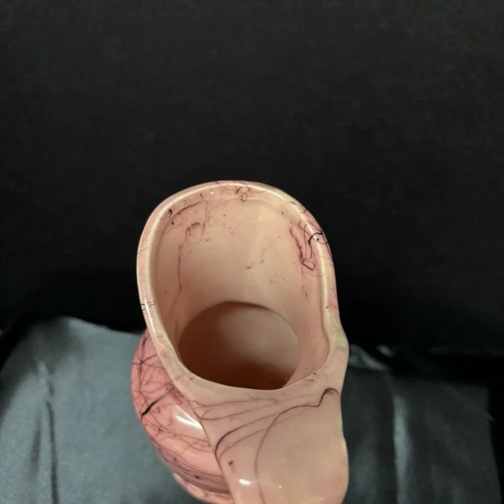 Vintage McCoy Pottery Pink/Black Swirl  7